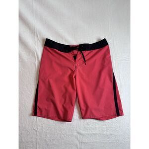 Hang Ten Pink Black Surf Shorts Water Proof‎ Men's 32 *